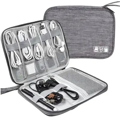 Bolsa Organizadora De Cabo Fio Eletrônico Estojo Case Bag