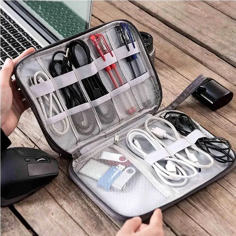 Bolsa Organizadora De Cabo Fio Eletrônico Estojo Case Bag