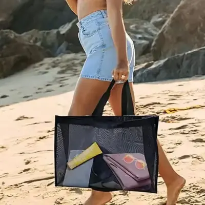 Bolsa Sacola De Praia Transparente Espaçosa