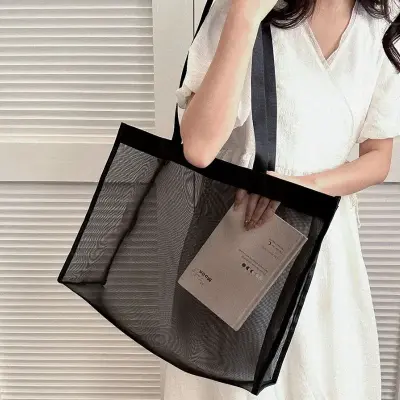 Bolsa Sacola De Praia Transparente Espaçosa