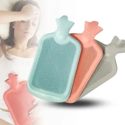 Bolsa de Água Quente Térmica de Borracha 1 Litro para Compressas Quentes e Frias