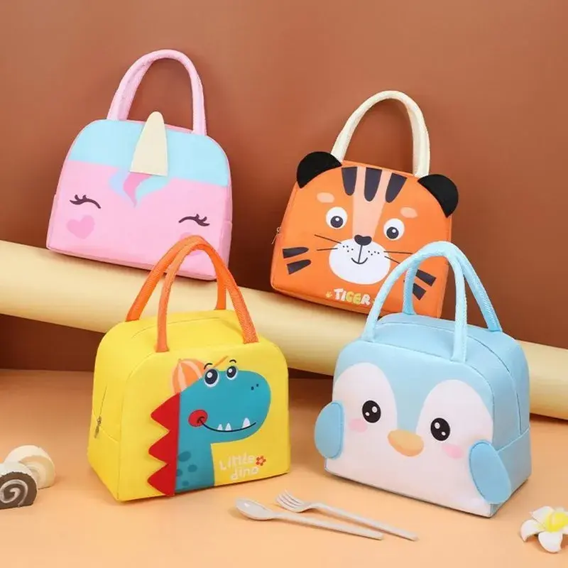Bolsa Térmica Infantil Lancheira Escolar Marmita C/ Alça Estampas Animais Fofos 3D