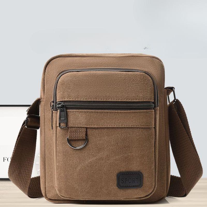 Bolsa Transversal de Ombro Casual Lona Vintage Unisex