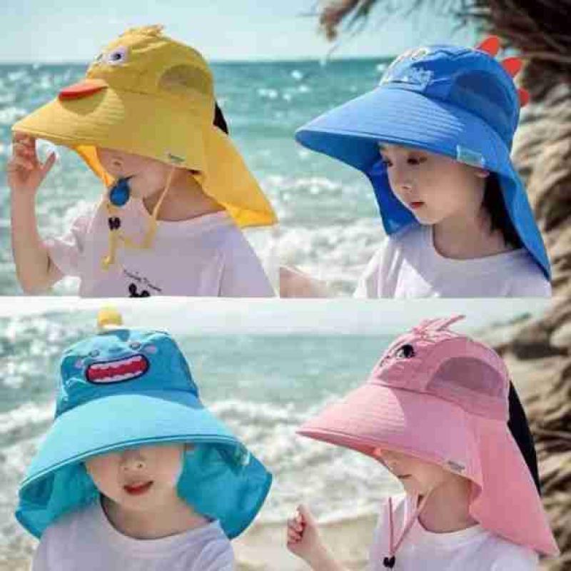Boné Chapéu Viseira Infantil Sol Praia Criança Proteção Uv