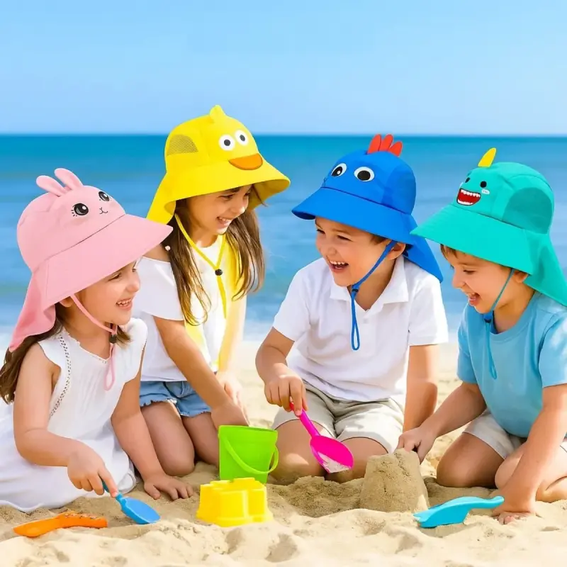 Boné Chapéu Viseira Infantil Sol Praia Criança Proteção Uv