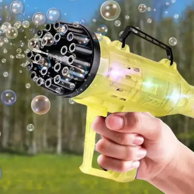 Brinquedo Lançador de Bolhas Bubble Com 21 Furos – Cor Sortida