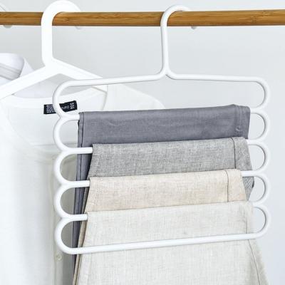 Cabide De Plástico Multifuncional Com 5 Camadas Roupas e Calças