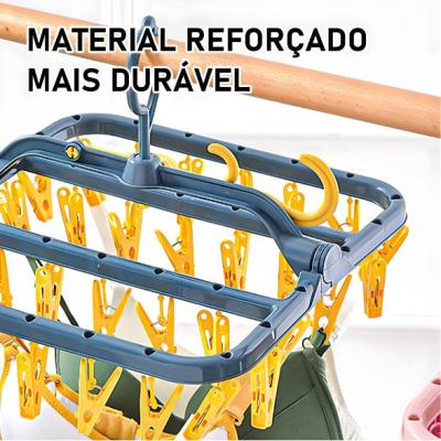 Varal Cabide Multiuso Giratório com 32 Prendedores