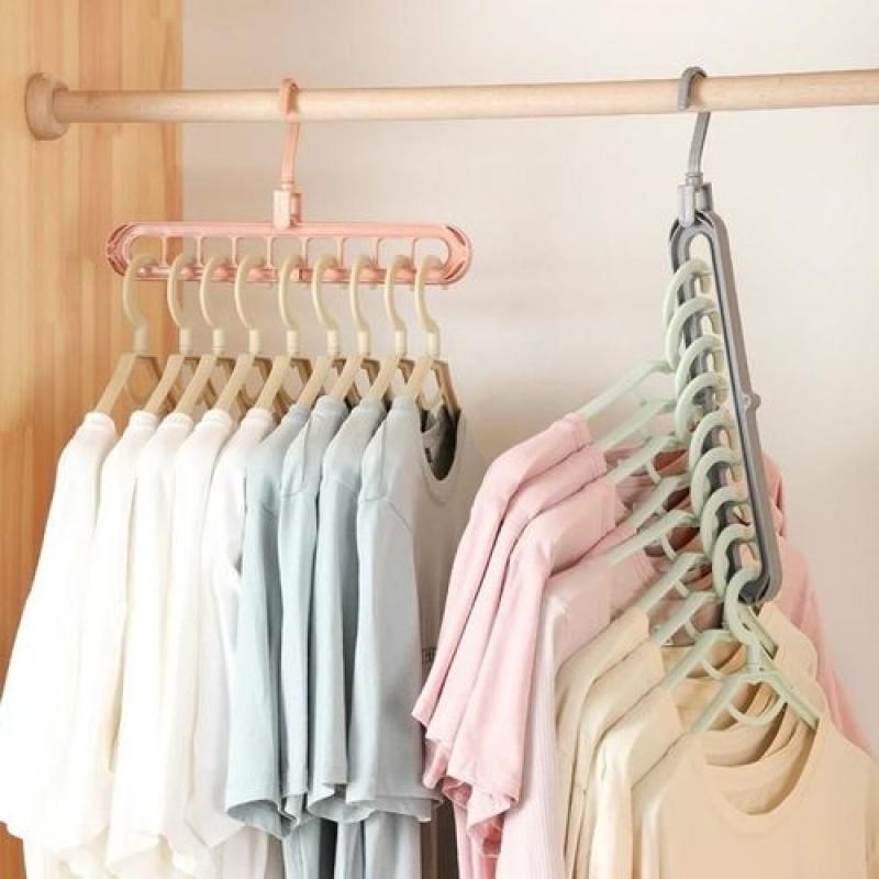 Cabides Magico 9 Furos Multi-dobrável Organizador