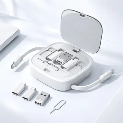 Cabo Adaptador 6 em 1 Tipo-C para USB-A, USB-C e Smartphones 1 Metro