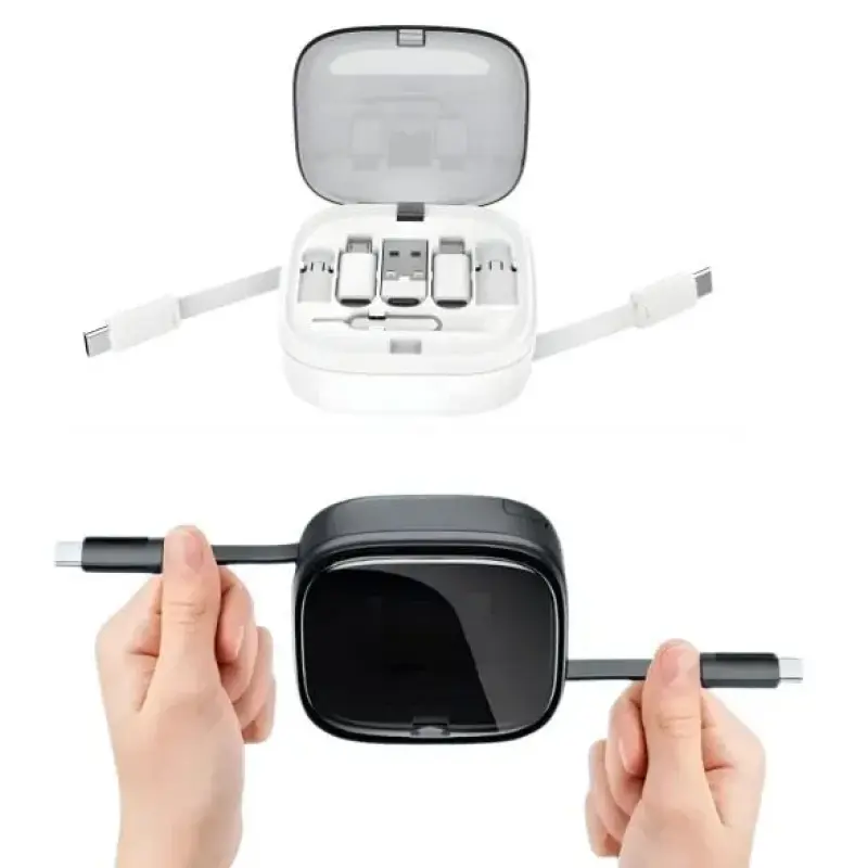 Cabo Adaptador 6 em 1 Tipo-C para USB-A, USB-C e Smartphones 1 Metro