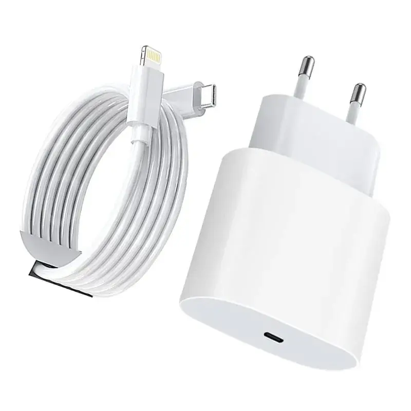 Cabo Carregador + Fonte Compatível iPhone USB-C PD 18W
