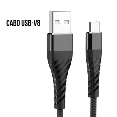 Cabo Carregador USB V8 4.8A 1 Metro