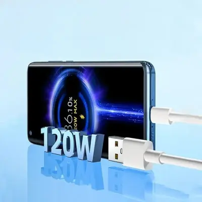 Cabo Micro-USB Tipo C Carregamento Ultra Rápido 120W