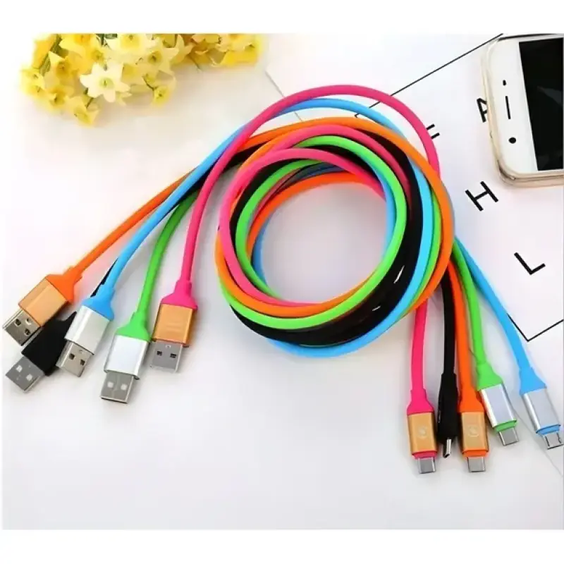 Cabo Colorido Emborrachado 1,2 Metros – USB para iPhone Lightning