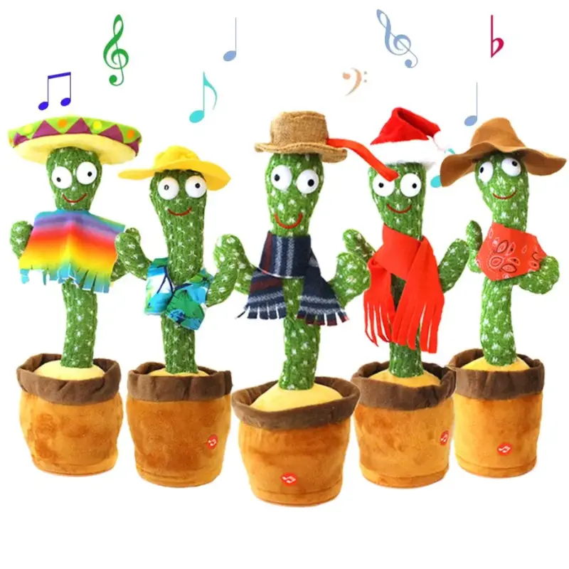 [OFERTA 🔥] Cacto Dançante e Falante – Brinquedo Repete Grava Pisca Toca Músicas