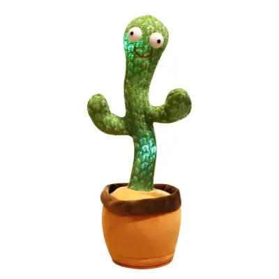 [OFERTA 🔥] Cacto Dançante e Falante – Brinquedo Repete Grava Pisca Toca Músicas