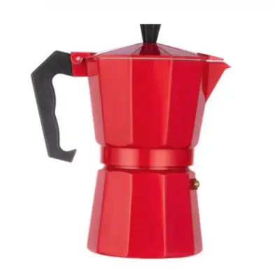 Cafeteira Italiana Moka Alumínio Vermelha – 300ml Original