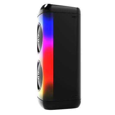 Caixa De Som Bluetooth Portátil Com Microfone e Led RGB