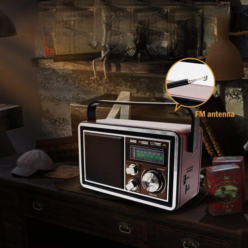 Caixa de Som Radio Retro Portátil Bluetooth