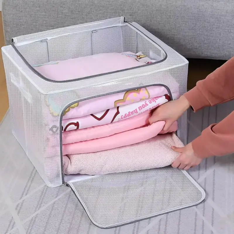 Caixa Organizadora 24L Multiuso com Zíper para Casa e Escritório