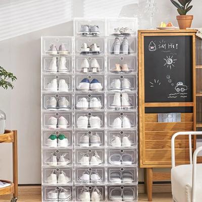 Caixas Organizadora Transparente Para Tênis Sapatos Multiuso Empilhável