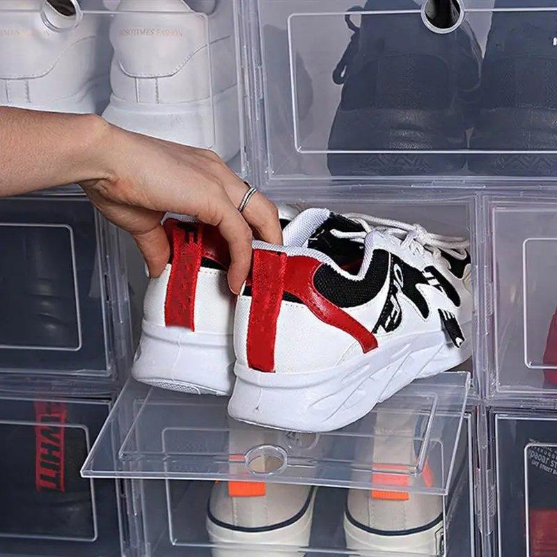 Caixas Organizadora Transparente Para Tênis Sapatos Multiuso Empilhável