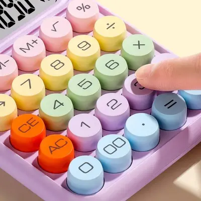 Calculadora Colorida Botões Redondos