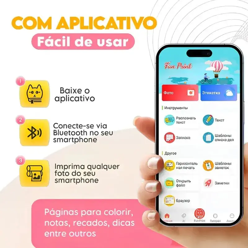 Câmera Digital Fotográfica Infantil Impressão Instantânea