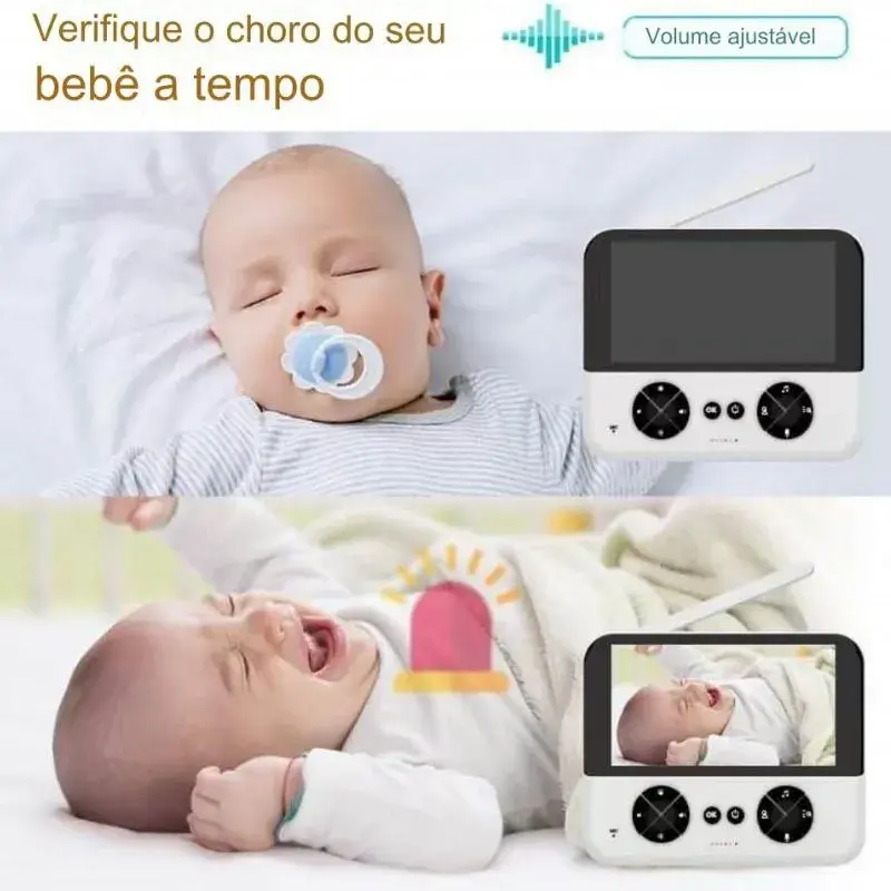 Câmera Espiã Baba Eletrônica Com Audio E Sensor De Temperatura