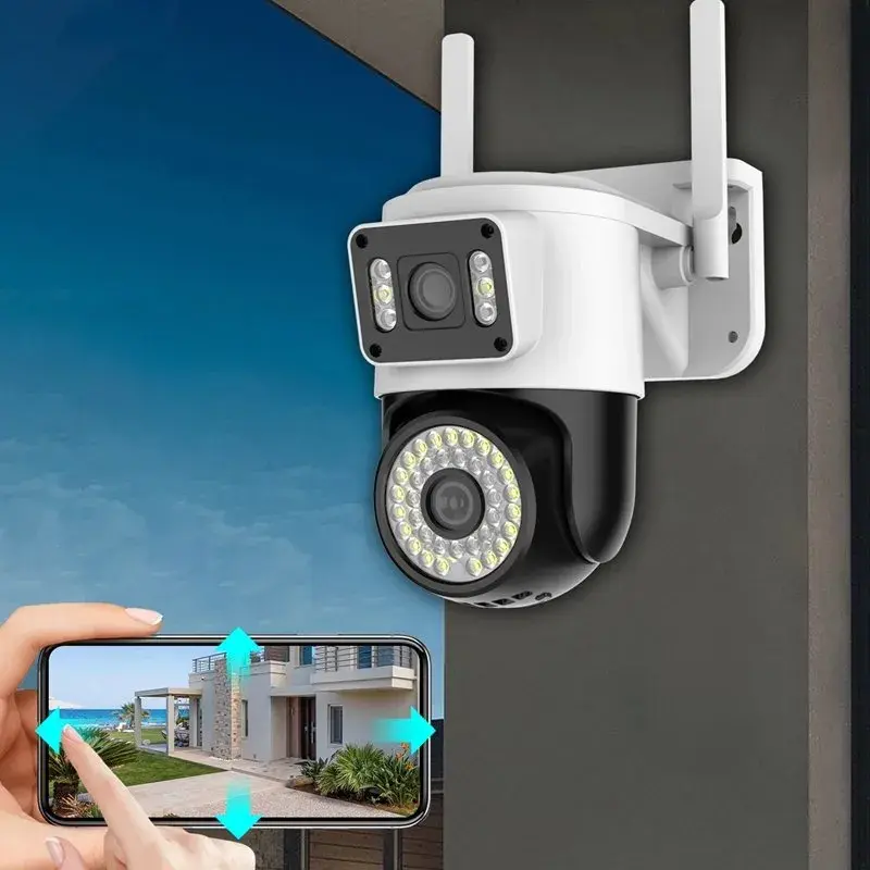 Camera IP Externa Wifi Dupla 2 Em 1 Visao Noturna Yoosee