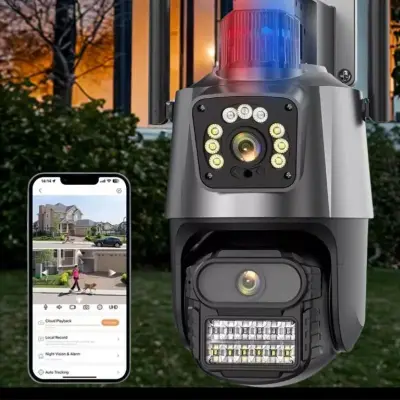 Camera Segurança Externa Lente Dupla 4K