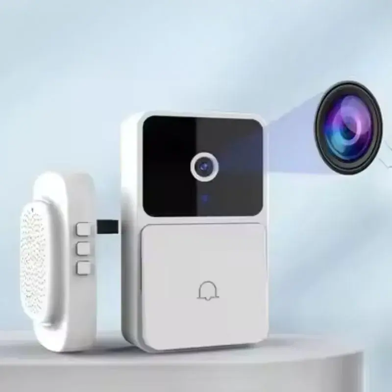 Campainha Interfone Inteligente Com Câmera e Áudio Wi-fi Sem Fio