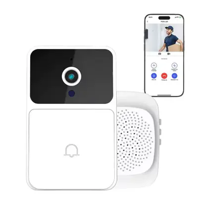 Campainha Interfone Inteligente Com Câmera e Áudio Wi-fi Sem Fio