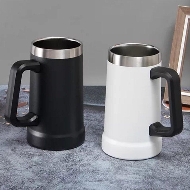Caneca Térmica Camada Dupla Em Inox Com Alça 710ML