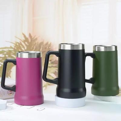 Caneca Térmica Camada Dupla Em Inox Com Alça 710ML