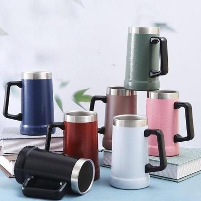 Caneca Térmica Camada Dupla Em Inox Com Alça 710ML