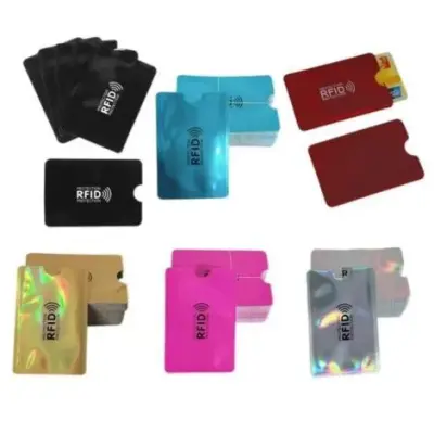 Capinha Protetor Cartão De Crédito Aproximação Anti Furto Rfid – Kit com 50