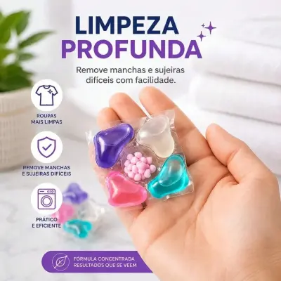 Cápsulas de Lavagem 5 em 1 para Roupas – Kit com 10