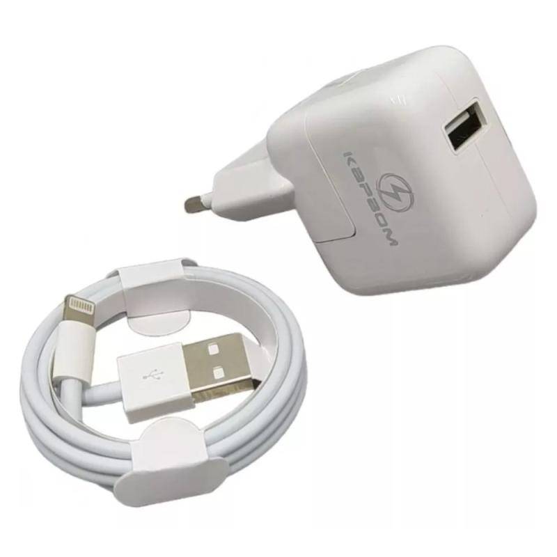 Carregador 12W + Cabo Usb Para iPhone 5 6 7 8 X Xr Xs