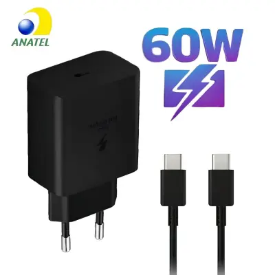 Carregador Fonte com Cabo USB-C Para iPhone 16 – 60W