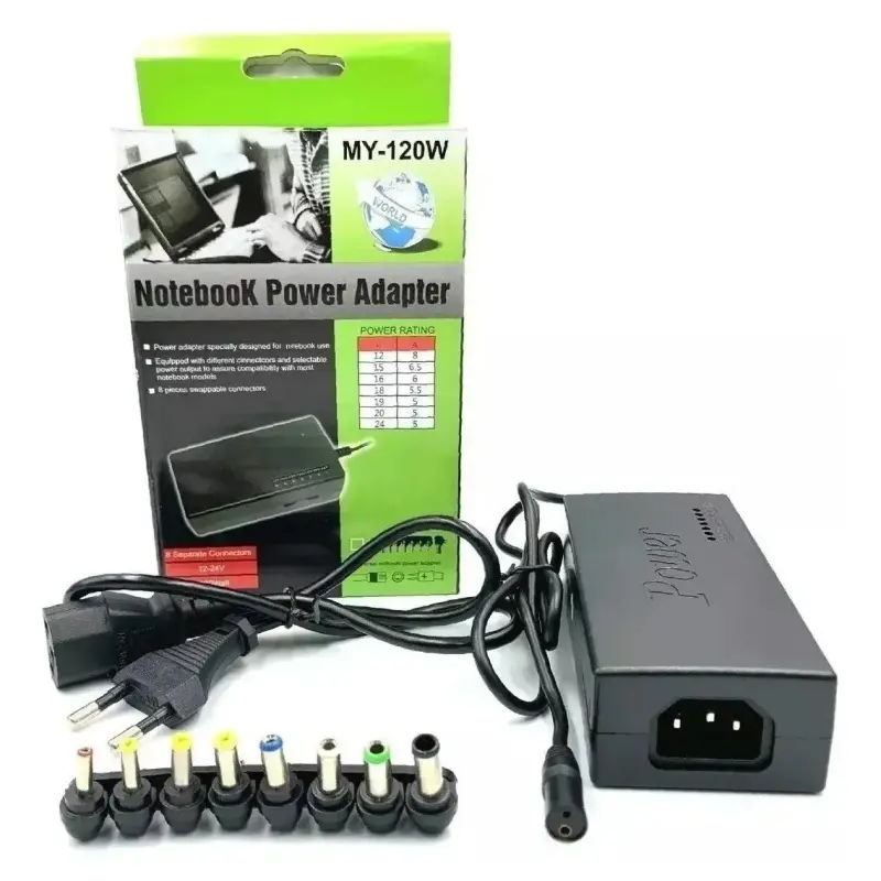 Carregador Fonte Universal Para Notebook Laptop 120W com Adaptador