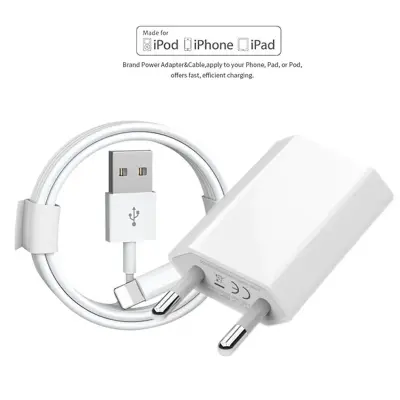 Carregador Iphone 5 6 7 8 X Xr Xs – 12W + Cabo USB