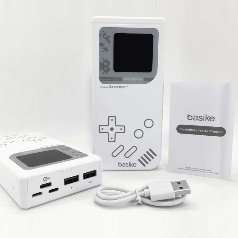 Carregador Portátil Power Bank Formato Mini Game 20000mAh Basike