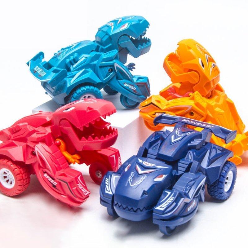 Carrinho Robô Dinossauro De Deformação Por Impacto À Fricção