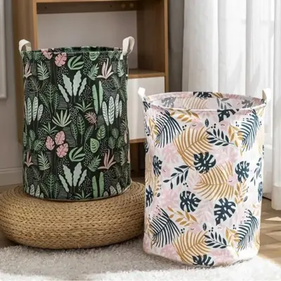Cesto Roupa Suja Organizador Dobrável Banheiro Lavanderia