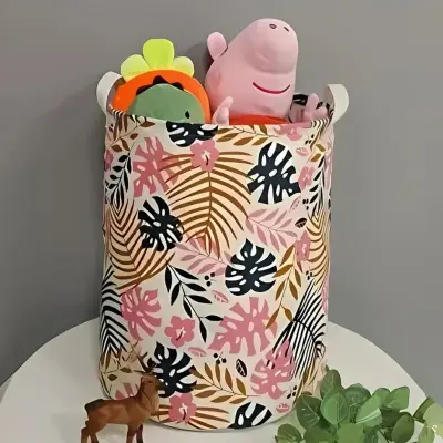 Cesto Roupa Suja Organizador Dobrável Banheiro Lavanderia