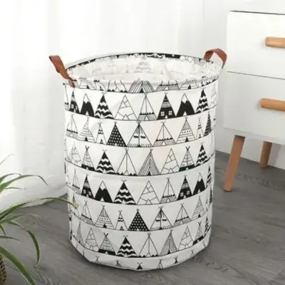 Cesto Roupa Suja Organizador Dobrável Banheiro Lavanderia