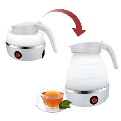 Chaleira Elétrica Dobrável de Silicone 600ml