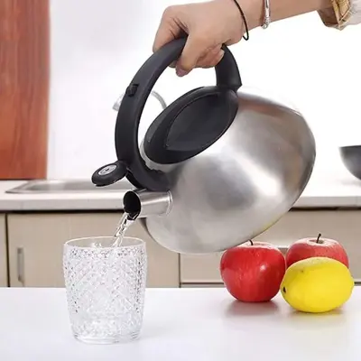 Chaleira Aço Inox Com Apito e Revestimento Interno 3 Litros